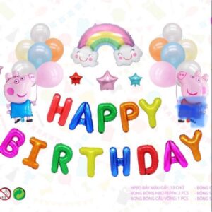 bóng sinh nhật hình heo peppa bé trai bé gái