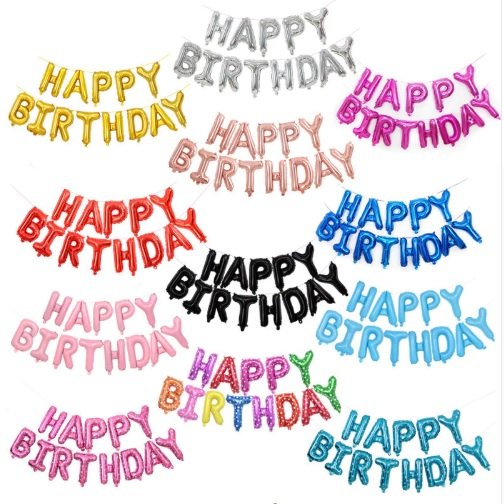 Đồ Trang Trí Sinh Nhật 3 Bộ bóng chữ Happy Birthday trang trí sinh nhật