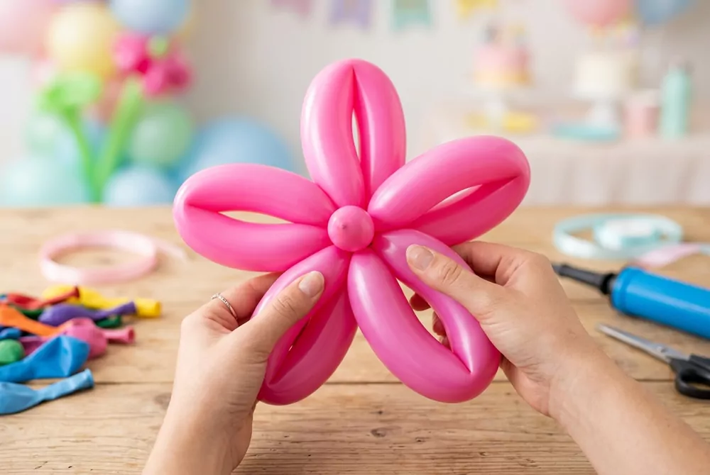 Cách Tạo Hình Bong Bóng Nghệ Thuật Đơn Giản Tại Nhà | BongBongBaby 2 Hướng dẫn cách tạo hình bong bóng bông hoa 5 cánh đơn giản tại nhà